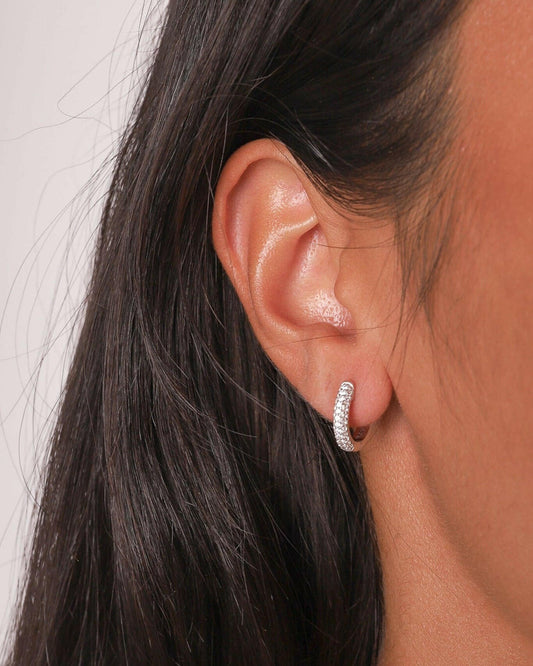 HOOPS EARRINGS 925. - WHITE GOLD Earrings Evarlox   