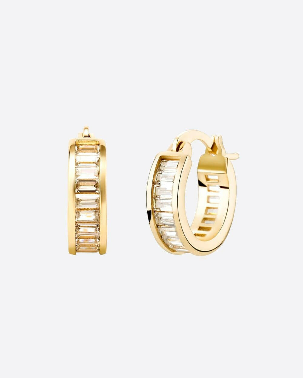 BAGUETTE EARRINGS. - 14K GOLD Earrings Evarlox   