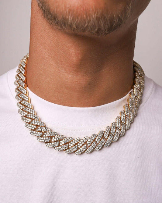 BIG PRONG CHAIN. - 18MM 18K GOLD Chains Evarlox   