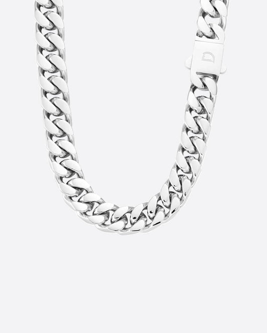 BOXED CLEAN CUBANA CHAIN. - 12MM WHITE GOLD Chains Evarlox   