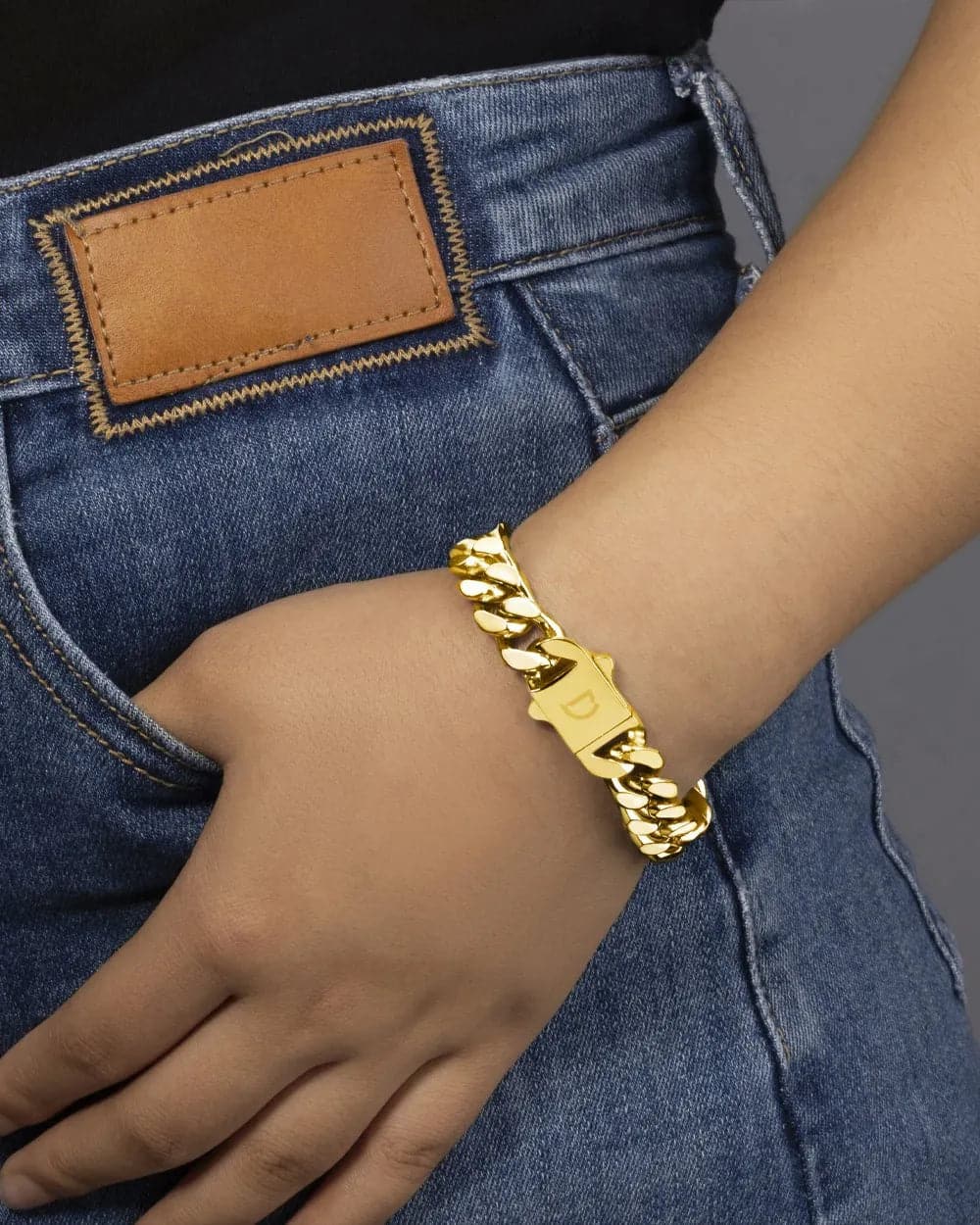 BOXED CLEAN CUBANA BRACELET. - 12MM 18K GOLD Bracelets Evarlox   