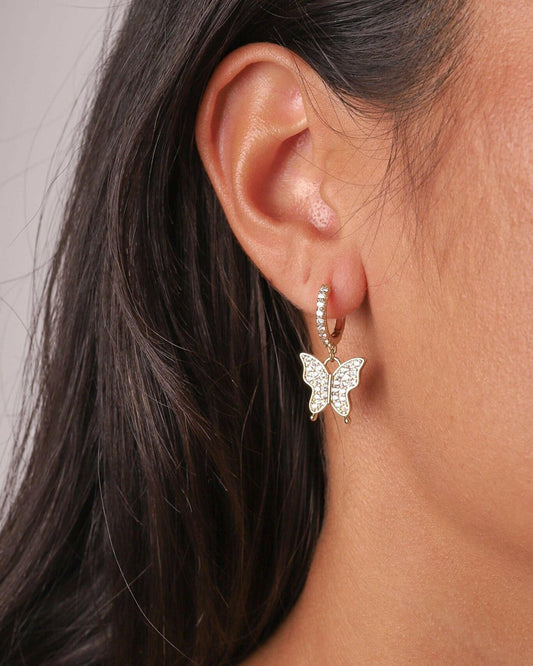 BUTTERFLIES EARRINGS. - 14K GOLD Earrings Evarlox   