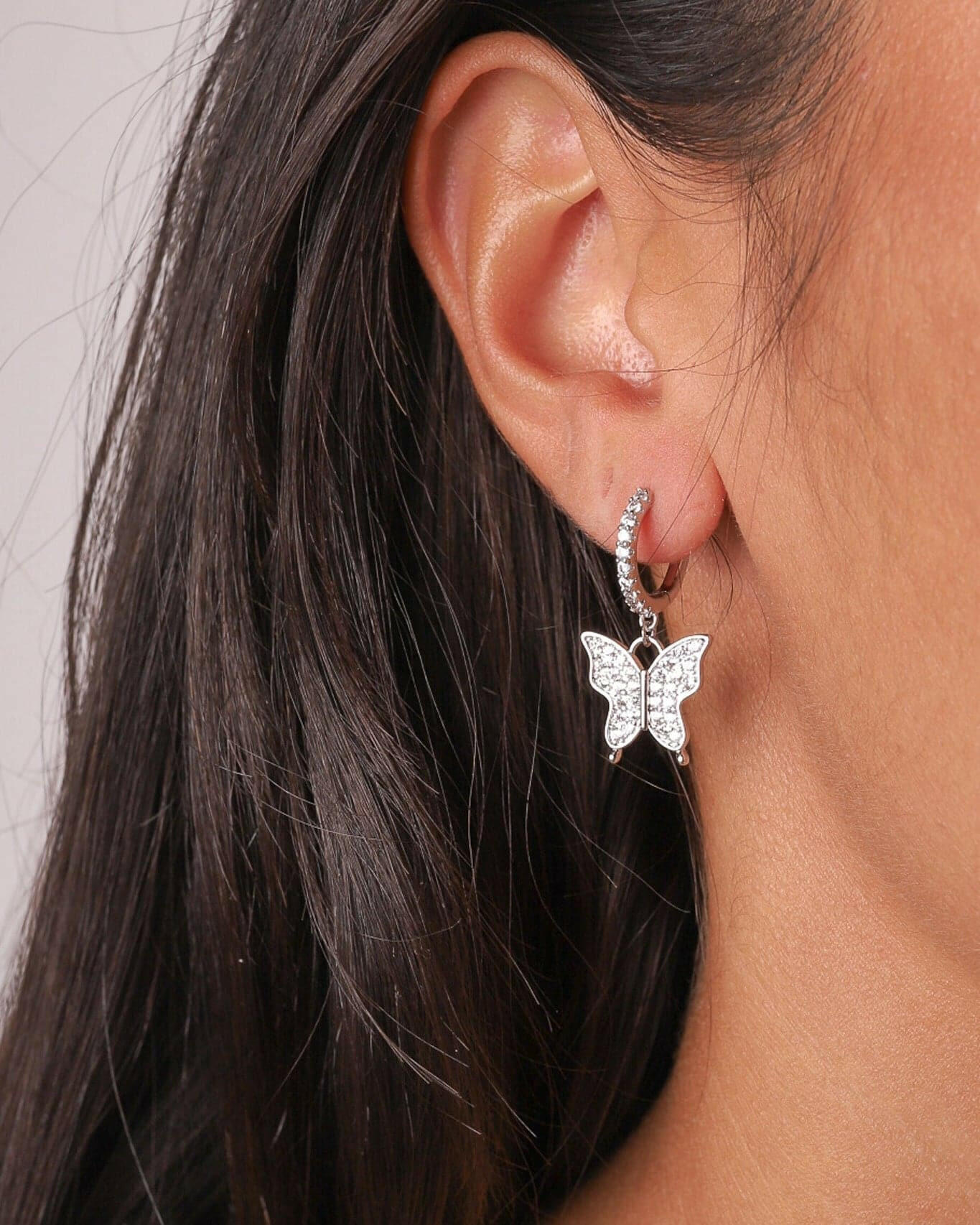 BUTTERFLIES EARRINGS. - WHITE GOLD Earrings Evarlox   