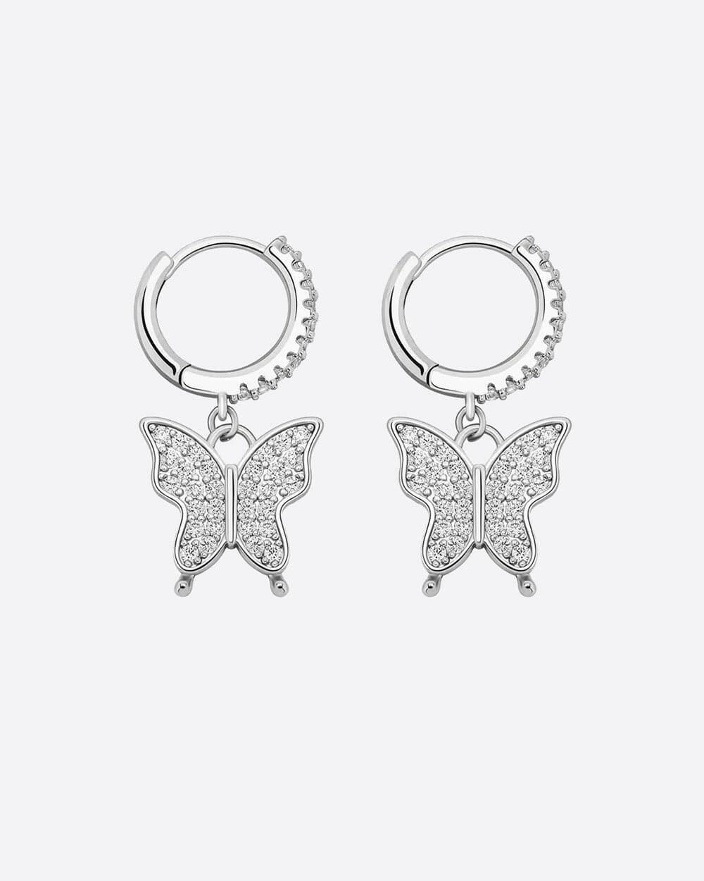 BUTTERFLIES EARRINGS. - WHITE GOLD Earrings Evarlox   