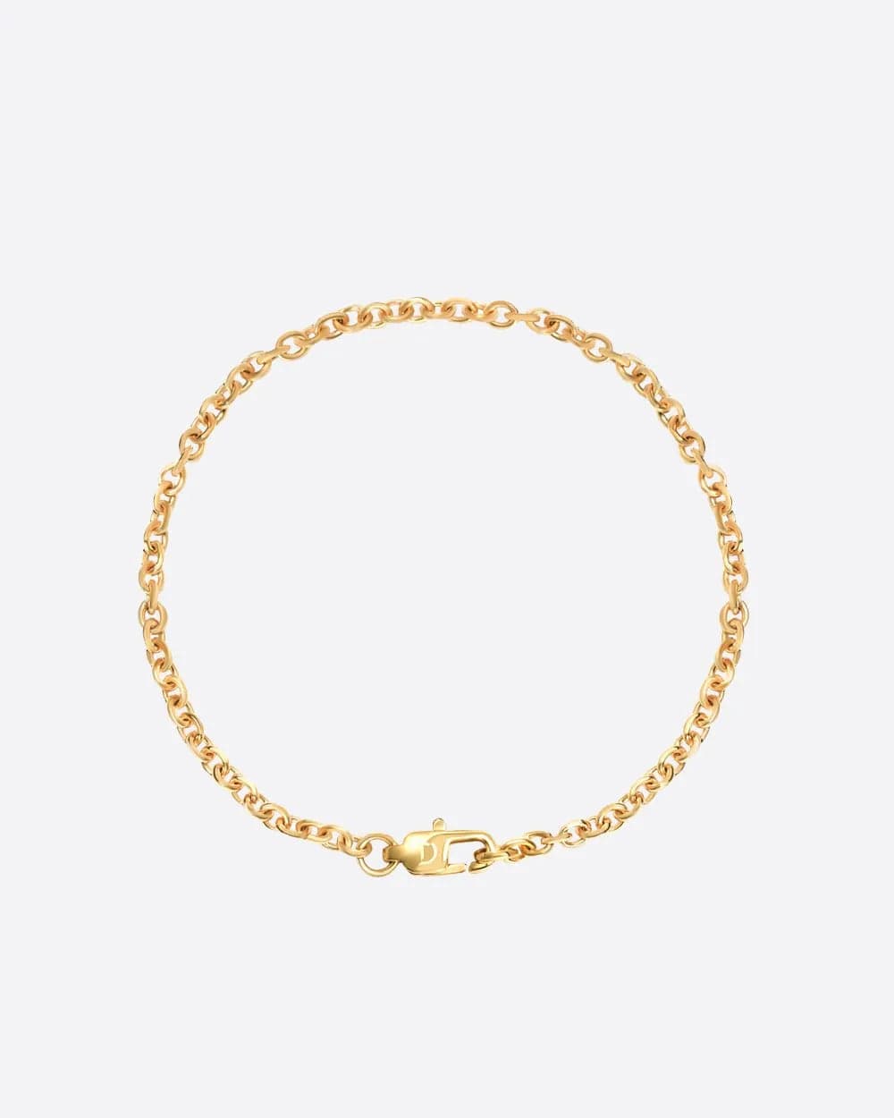 CABLE LINK BRACELET. - 3MM 18K GOLD Bracelets Evarlox   