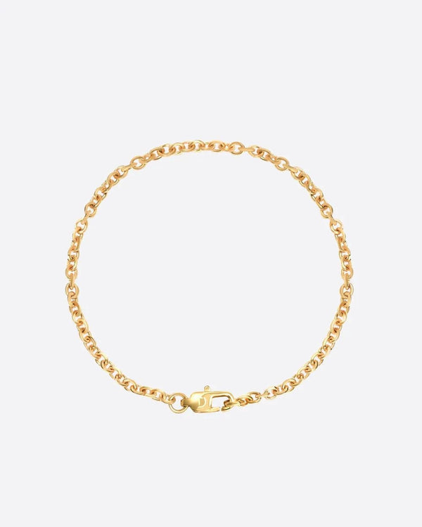 CABLE LINK BRACELET. - 3MM 18K GOLD Bracelets Evarlox   