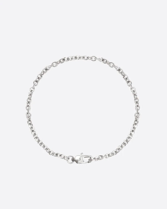 CABLE LINK BRACELET. - 3MM WHITE GOLD Bracelets Evarlox   