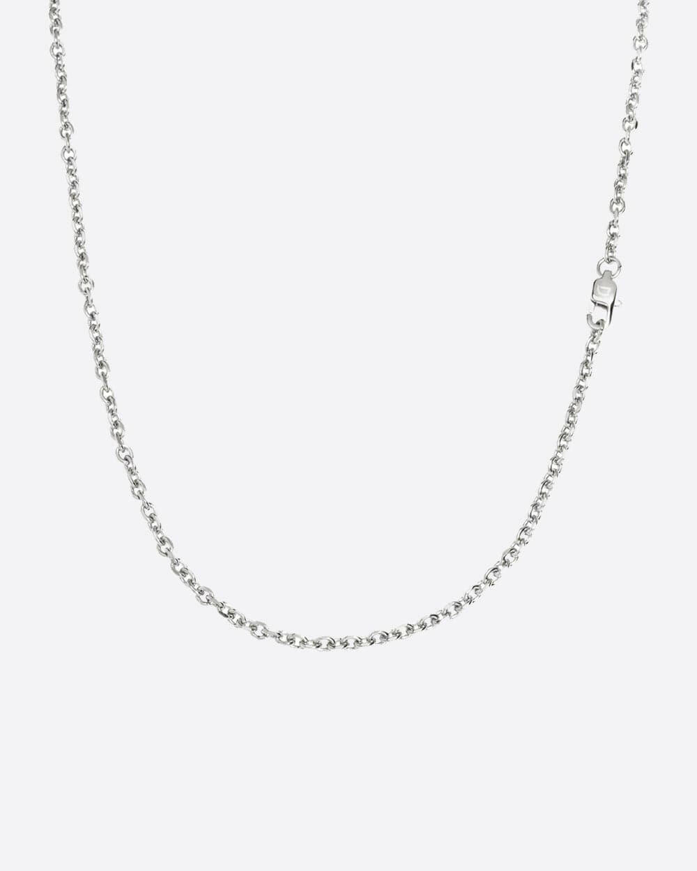 CABLE LINK CHAIN. - 3MM WHITE GOLD Chains Evarlox   