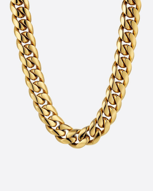 CLEAN CUBANA CHAIN. - 12MM 18K GOLD Chains Evarlox   