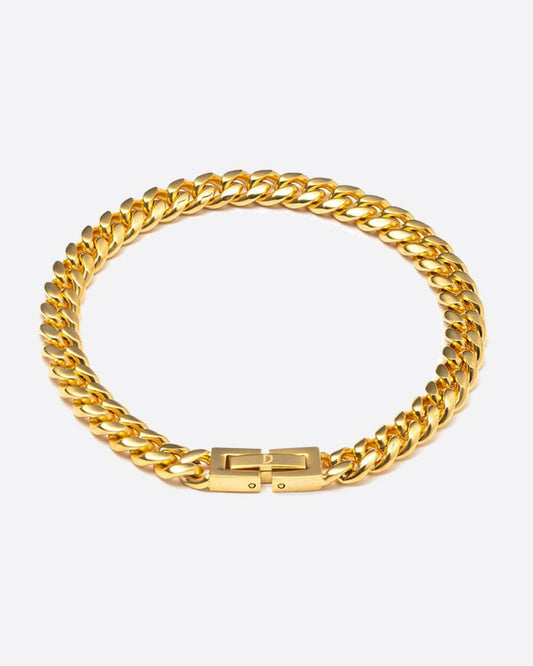 CLEAN CUBANA BRACELET. - 6MM 18K GOLD Bracelets Evarlox   