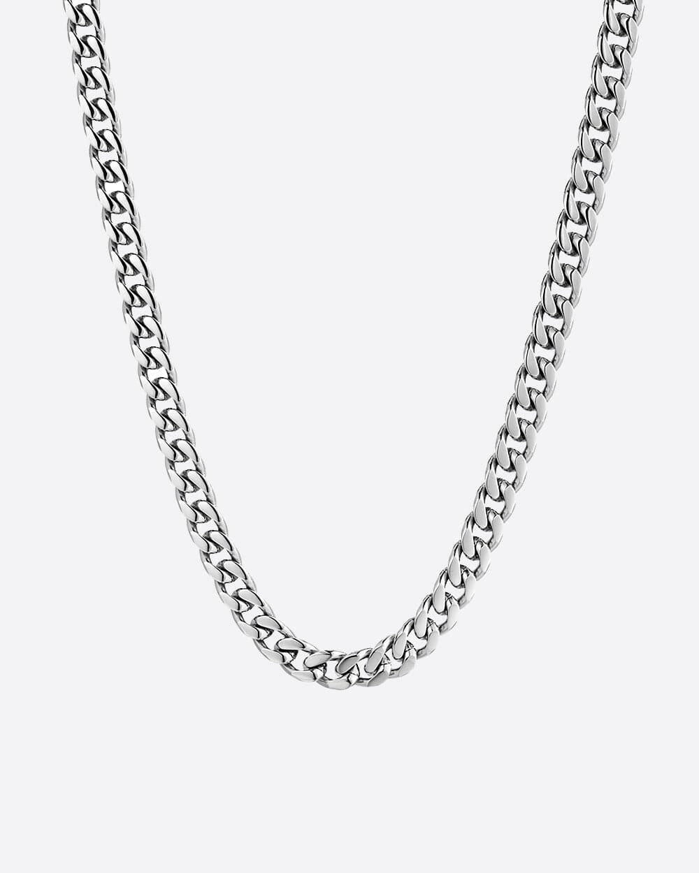 CLEAN CUBANA CHAIN. - 6MM WHITE GOLD Chains Evarlox   