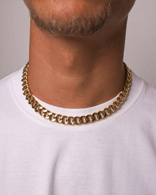 CLEAN CUBANA CHAIN. - 12MM 18K GOLD Chains Evarlox   