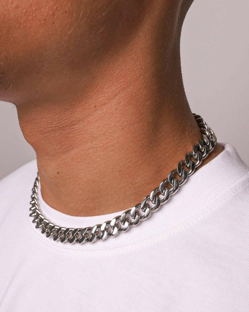 CLEAN CUBANA CHAIN. - 12MM WHITE GOLD Chains Evarlox   