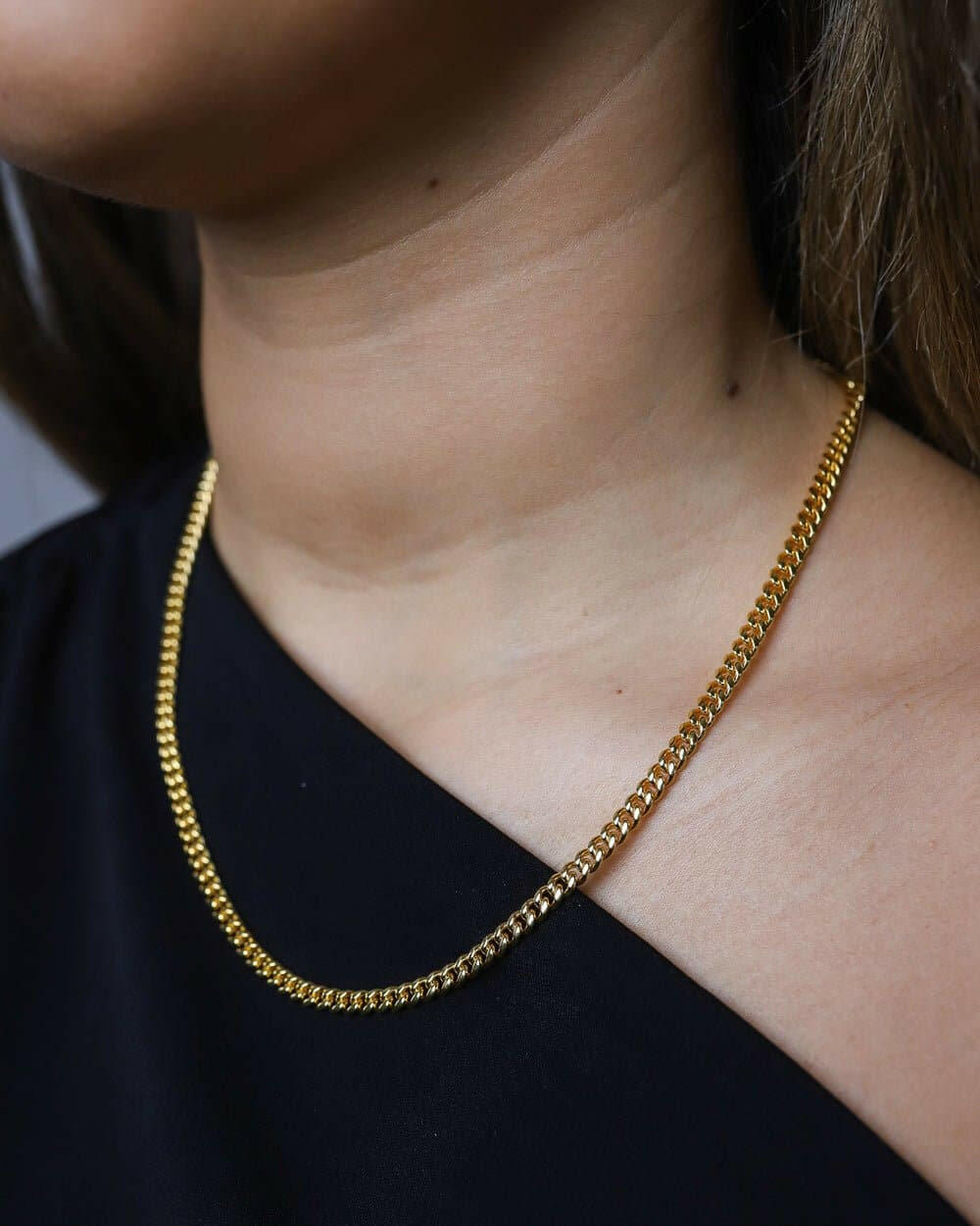 CLEAN CUBANA CHAIN. - 4MM 18K GOLD Chains Evarlox   