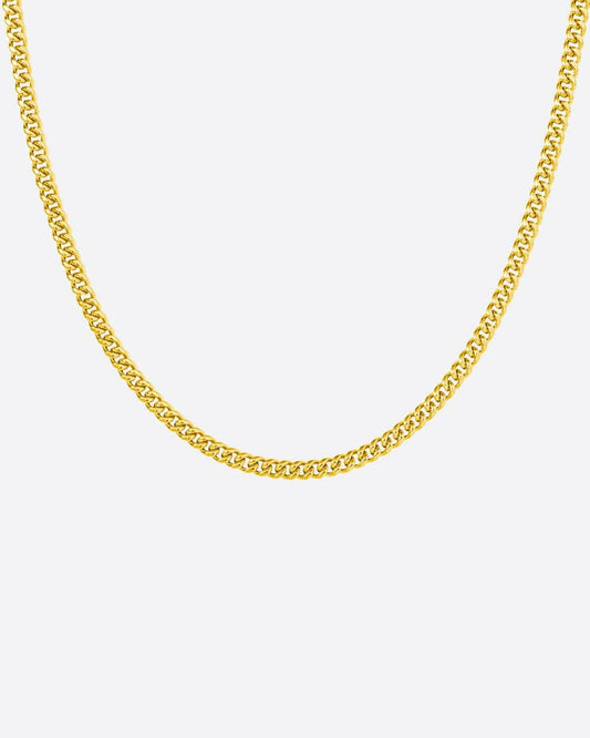 CLEAN CUBANA CHAIN. - 4MM 18K GOLD Chains Evarlox   