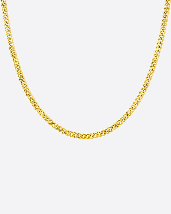 CLEAN CUBANA CHAIN. - 4MM 18K GOLD Chains Evarlox   