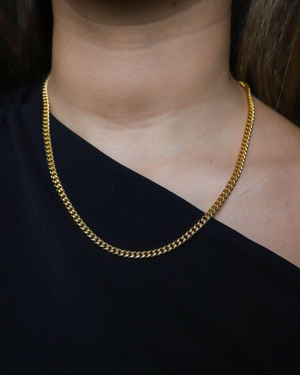 CLEAN CUBANA CHAIN. - 4MM 18K GOLD Chains Evarlox   