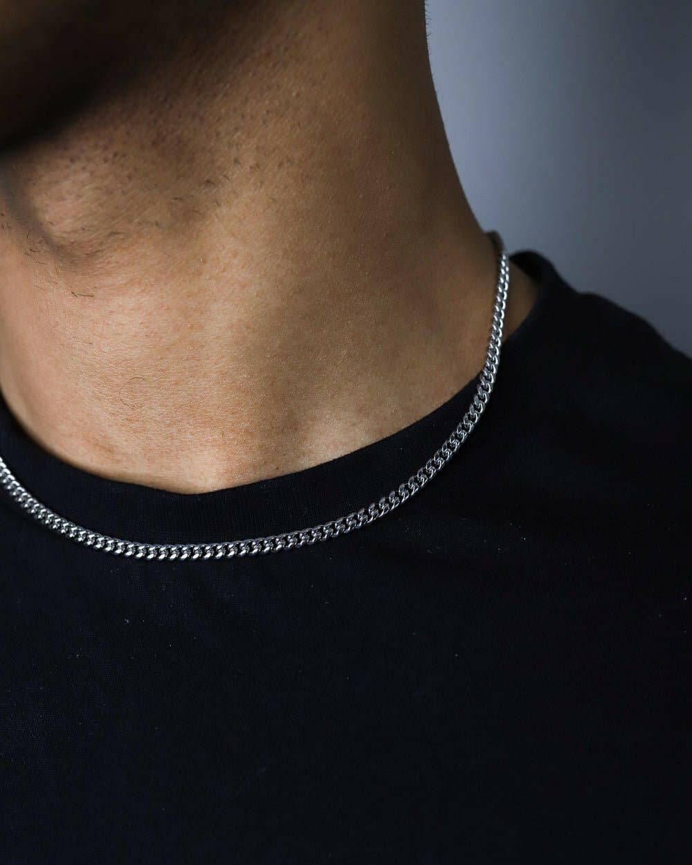 CLEAN CUBANA CHAIN. - 4MM WHITE GOLD Chains Evarlox   