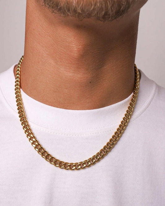 CLEAN CUBANA CHAIN. - 6MM 18K GOLD Chains Evarlox   