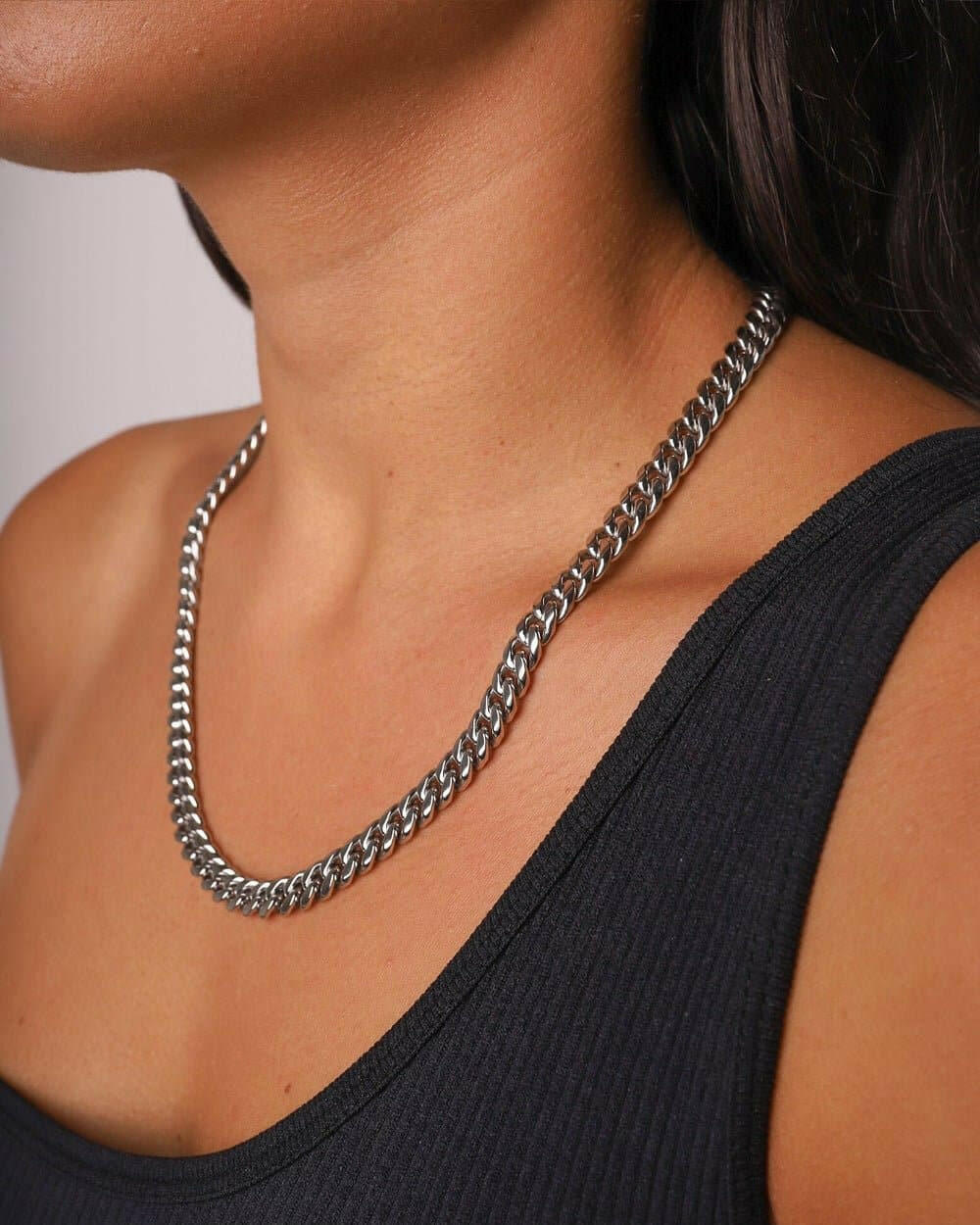 CLEAN CUBANA CHAIN. - 6MM WHITE GOLD Chains Evarlox   