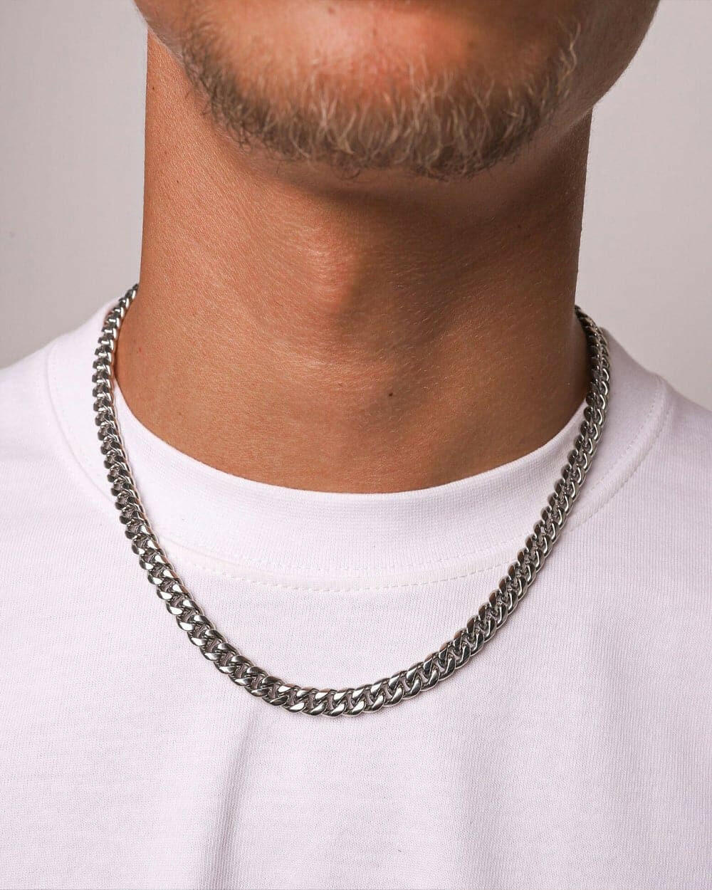 CLEAN CUBANA CHAIN. - 6MM WHITE GOLD Chains Evarlox   