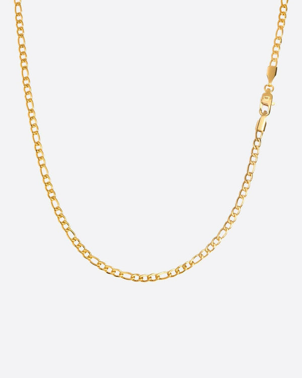 CLEAN FIGARO CHAIN. - 3MM 18K GOLD Chains Evarlox   