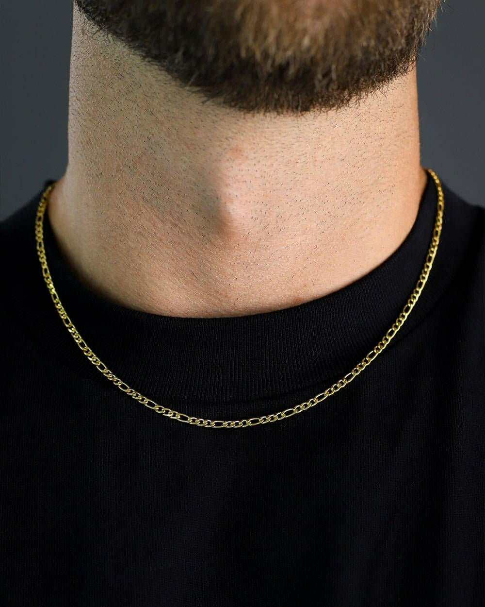 CLEAN FIGARO CHAIN. - 3MM 18K GOLD Chains Evarlox   