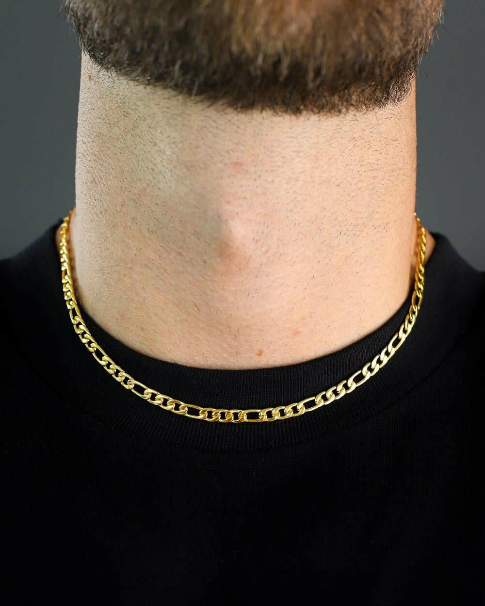 CLEAN FIGARO CHAIN. - 5MM 18K GOLD Chains Evarlox   