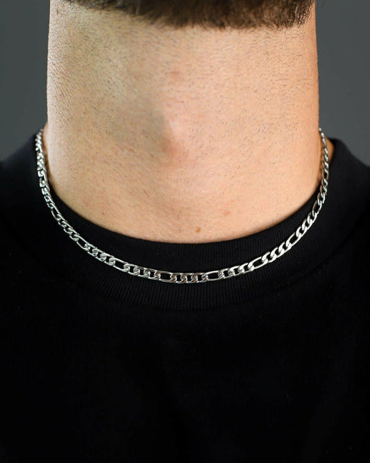 CLEAN FIGARO CHAIN. - 5MM WHITE GOLD Chains Evarlox   