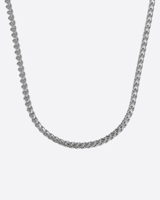 CLEAN FRANCO CHAIN. - 3MM WHITE GOLD Chains Evarlox   