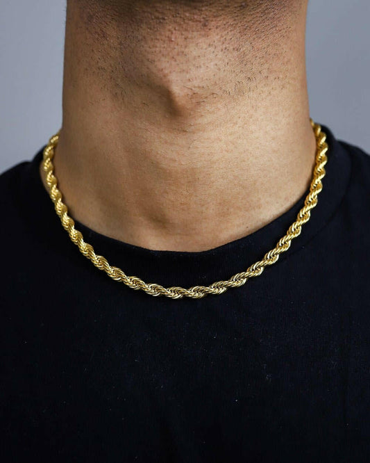 CLEAN ROPE CHAIN. - 6MM 18K GOLD Chains Evarlox   