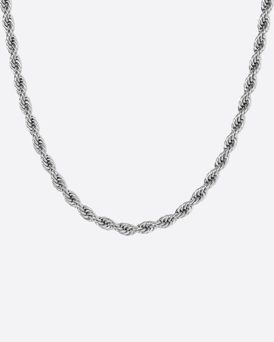 CLEAN ROPE CHAIN. - 6MM WHITE GOLD Chains Evarlox   