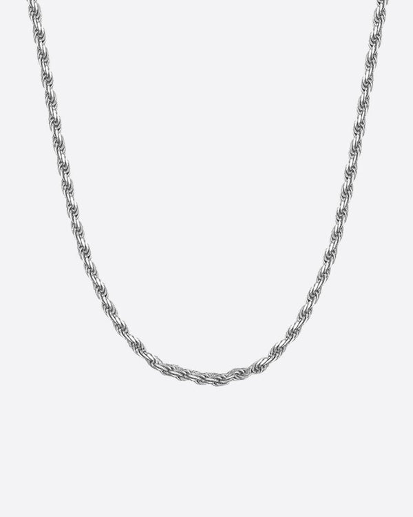 CLEAN ROPE CHAIN 925. - 3MM WHITE GOLD Chains Evarlox   