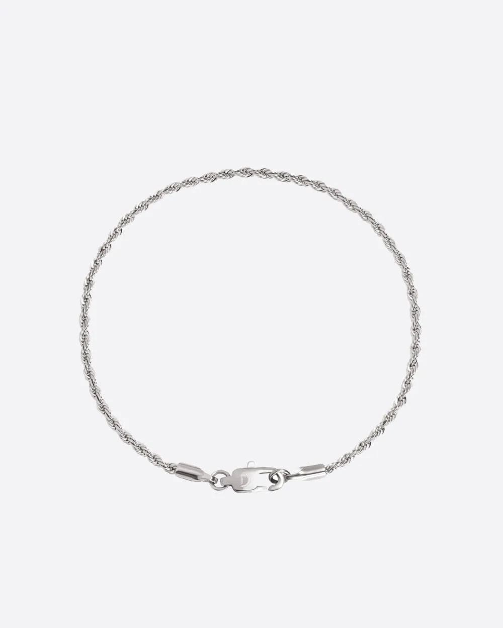 CLEAN ROPE BRACELET. - 2MM WHITE GOLD Bracelets Evarlox   