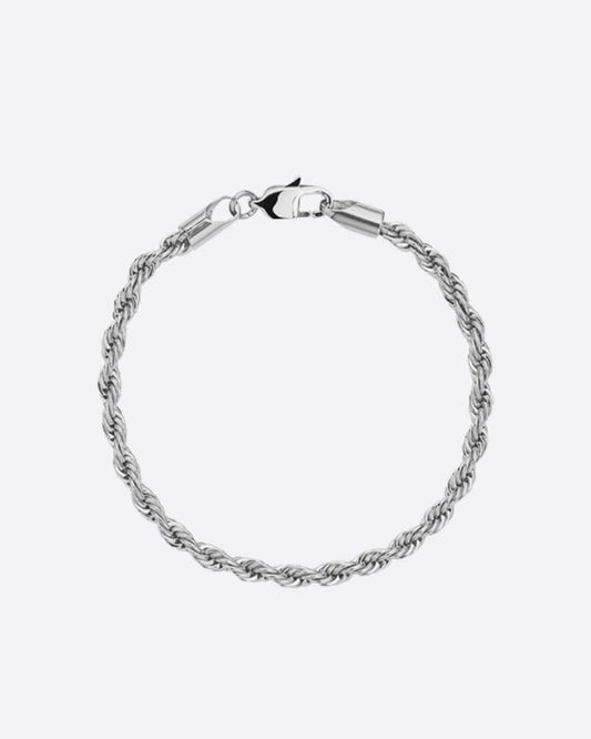 CLEAN ROPE BRACELET. - 3MM WHITE GOLD Bracelets Evarlox   