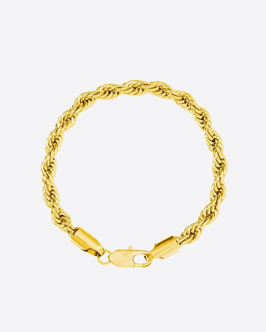 CLEAN ROPE BRACELET. - 6MM 18K GOLD Bracelets Evarlox   