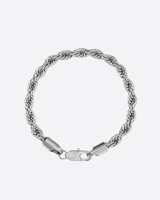 CLEAN ROPE BRACELET. - 6MM WHITE GOLD Bracelets Evarlox   