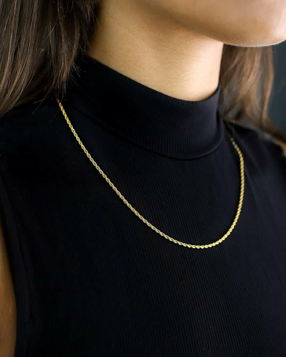 CLEAN ROPE CHAIN. - 2MM 18K GOLD Chains Evarlox   