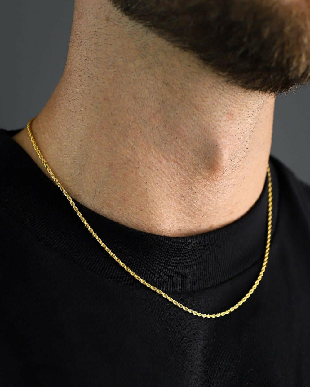 CLEAN ROPE CHAIN. - 2MM 18K GOLD Chains Evarlox   