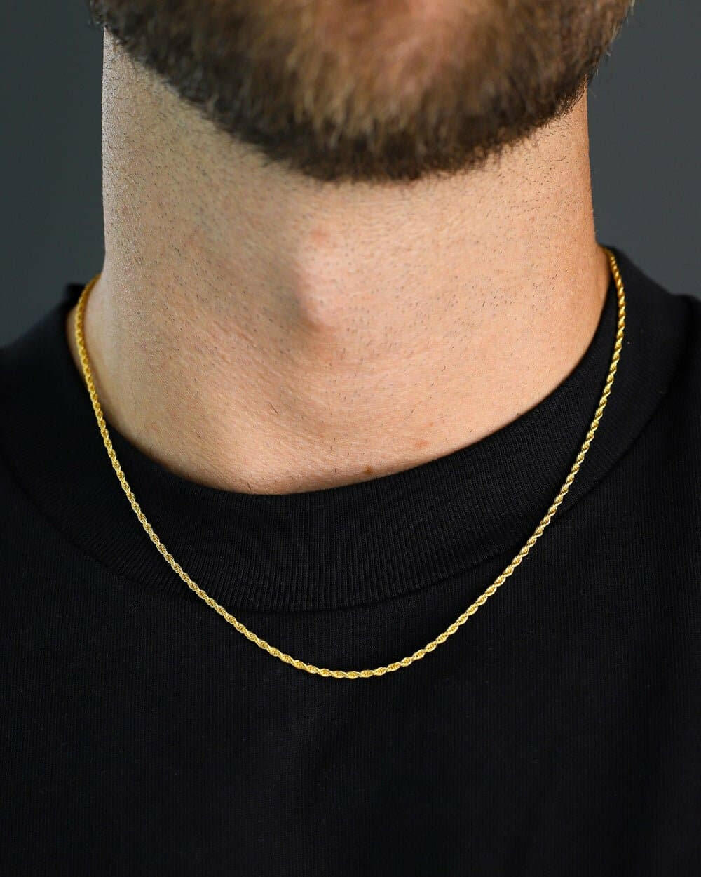 CLEAN ROPE CHAIN. - 2MM 18K GOLD Chains Evarlox   