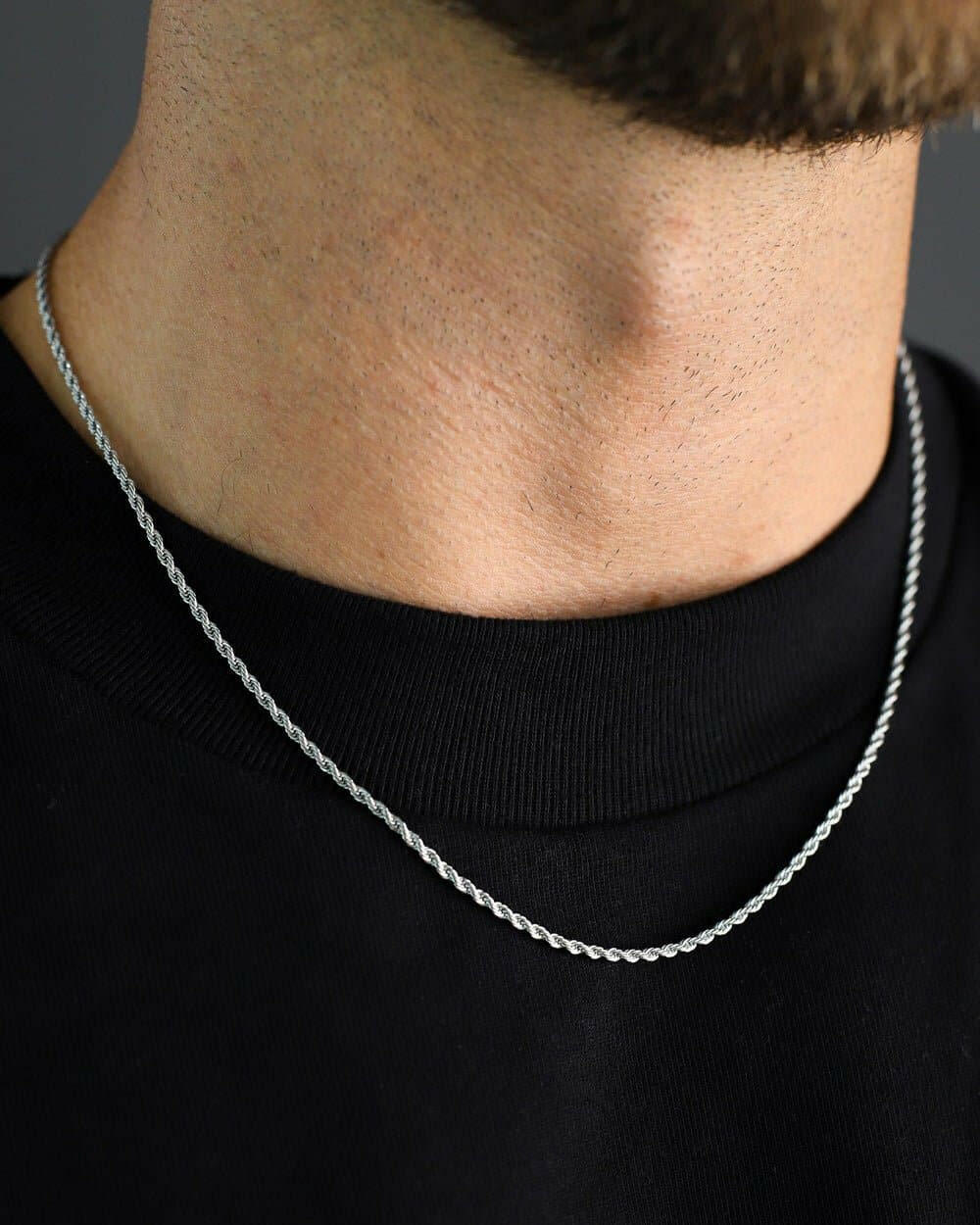 CLEAN ROPE CHAIN. - 2MM WHITE GOLD Chains Evarlox   