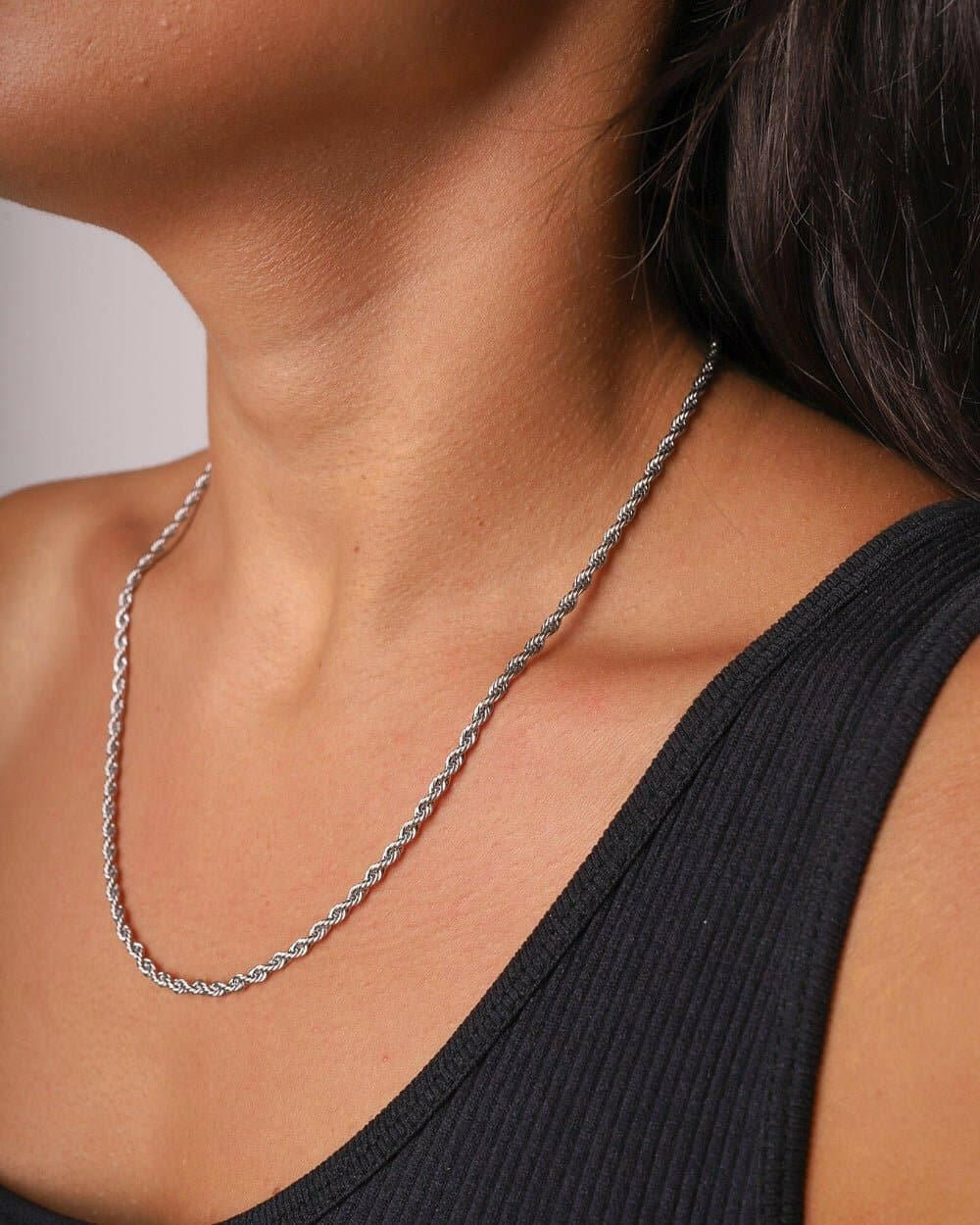 CLEAN ROPE CHAIN. - 3MM WHITE GOLD Chains Evarlox   