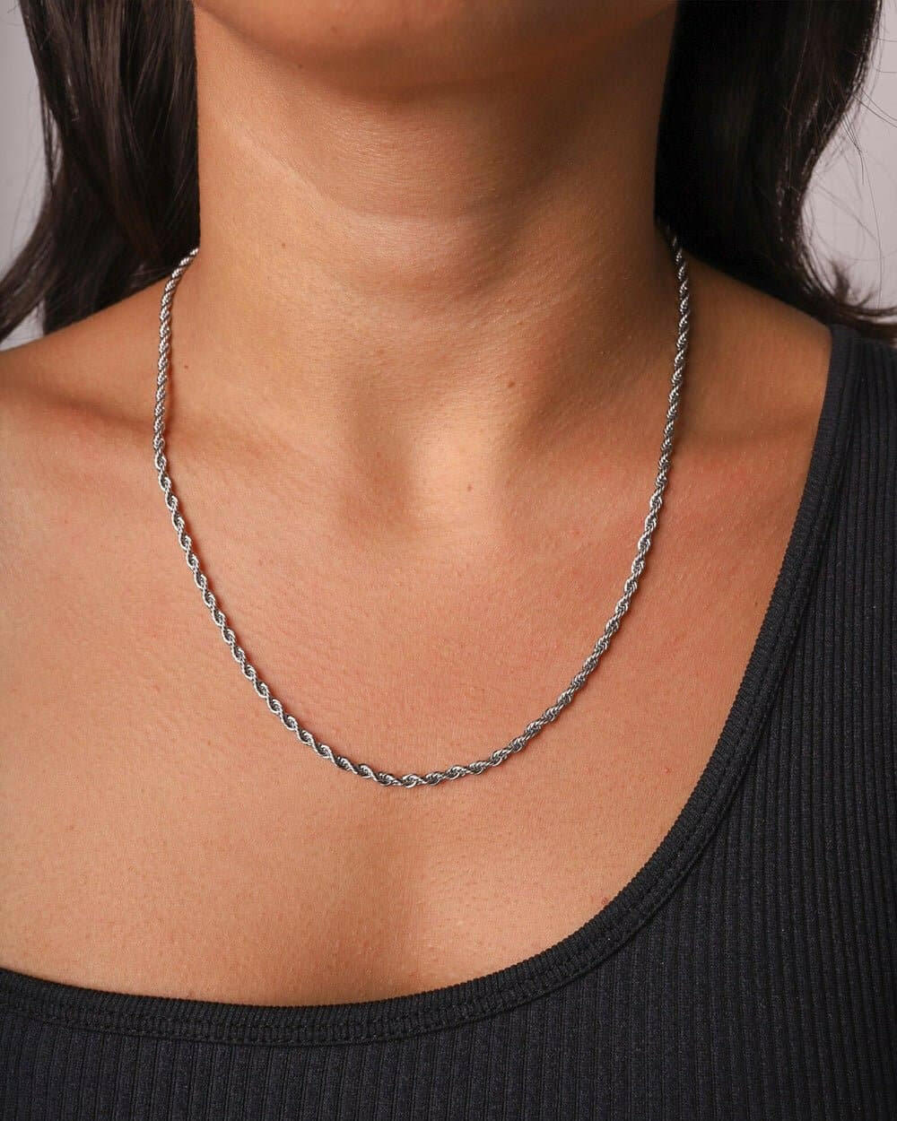 CLEAN ROPE CHAIN. - 3MM WHITE GOLD Chains Evarlox   