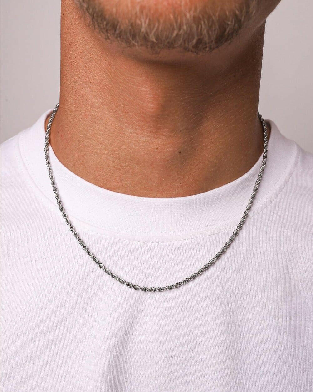 CLEAN ROPE CHAIN. - 3MM WHITE GOLD Chains Evarlox   