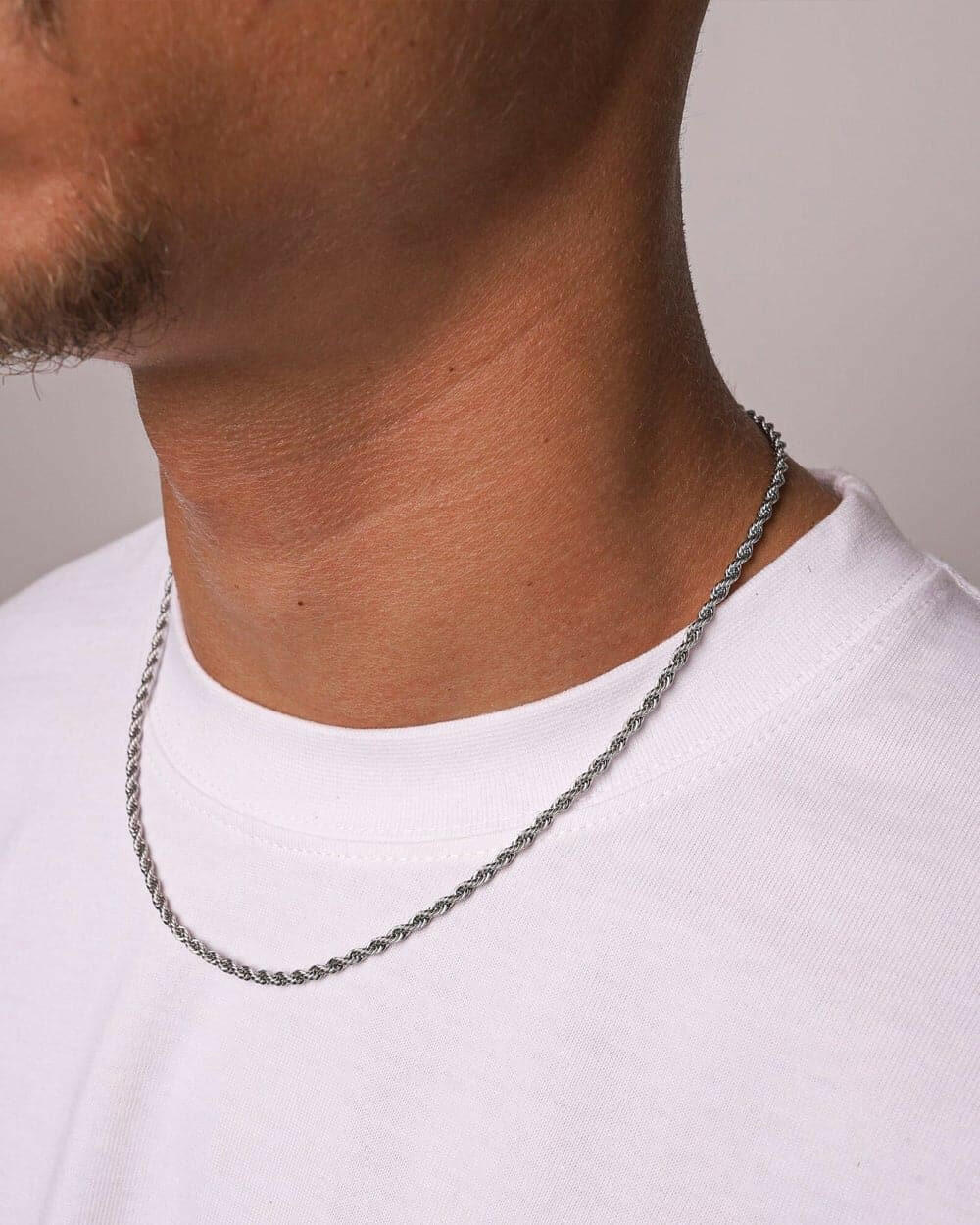 CLEAN ROPE CHAIN. - 3MM WHITE GOLD Chains Evarlox   