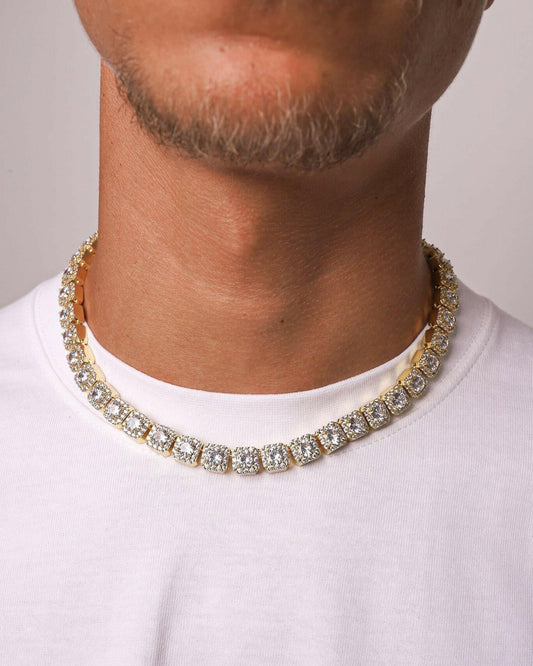 ICED CLUSTERED CHAIN. - 18K GOLD Chains Evarlox   