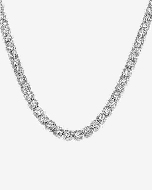 ICED CLUSTERED CHAIN. - WHITE GOLD Chains Evarlox   