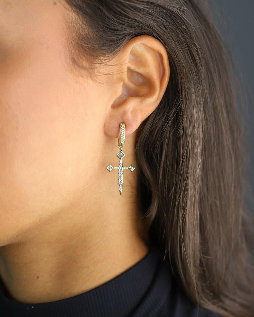 DAGGER EARRINGS. - 18K GOLD Earrings Evarlox   