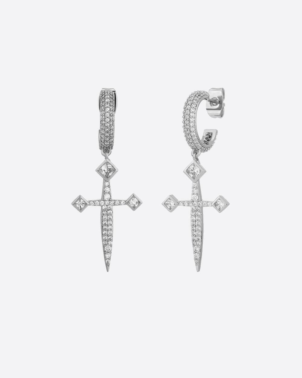 DAGGER EARRINGS. - WHITE GOLD Earrings Evarlox   