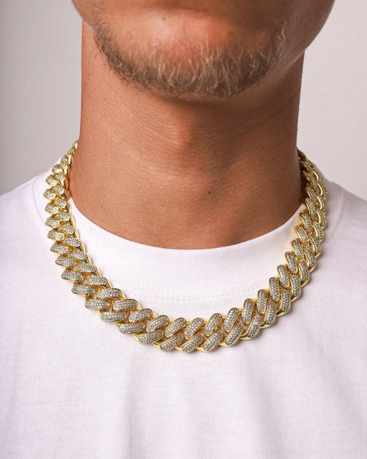 FREEZY CUBANA CHAIN. - 20MM 18K GOLD Chains Evarlox   